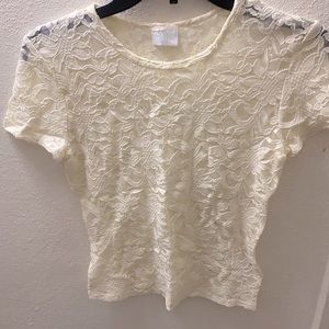 Unused White Lace Shirt